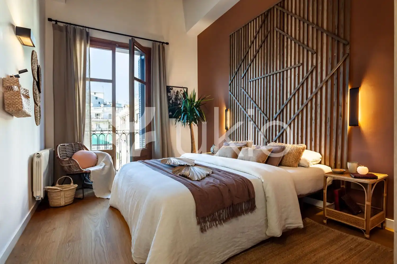 Habitación de Apartamento de alquiler en Barcelona con Aire acondicionado, Calefacción y Amueblado