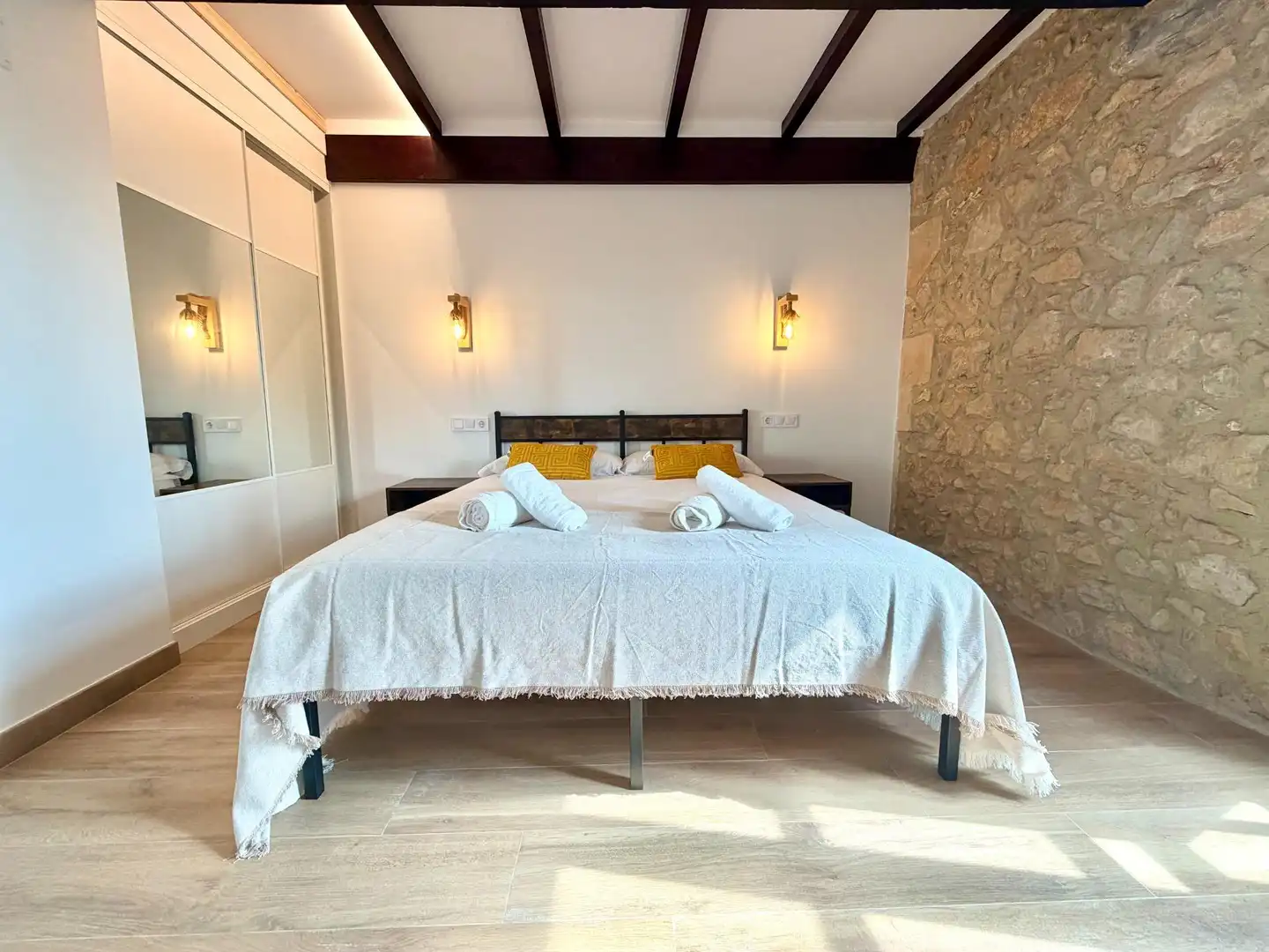 Schlafzimmer von Maisonette zur Miete in Miengo mit Heizung, Privatgarten und Terrasse