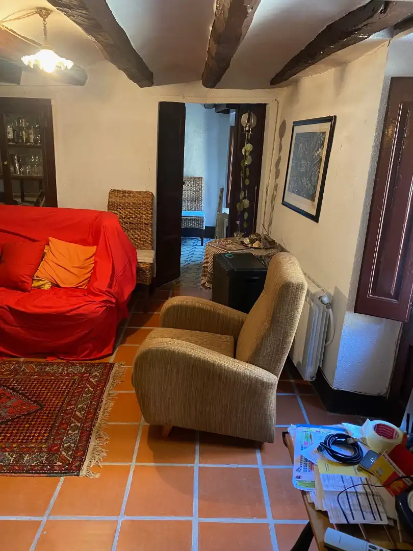 Sala de estar de Finca rústica en venta en Riudecanyes con Calefacción, Terraza y Amueblado