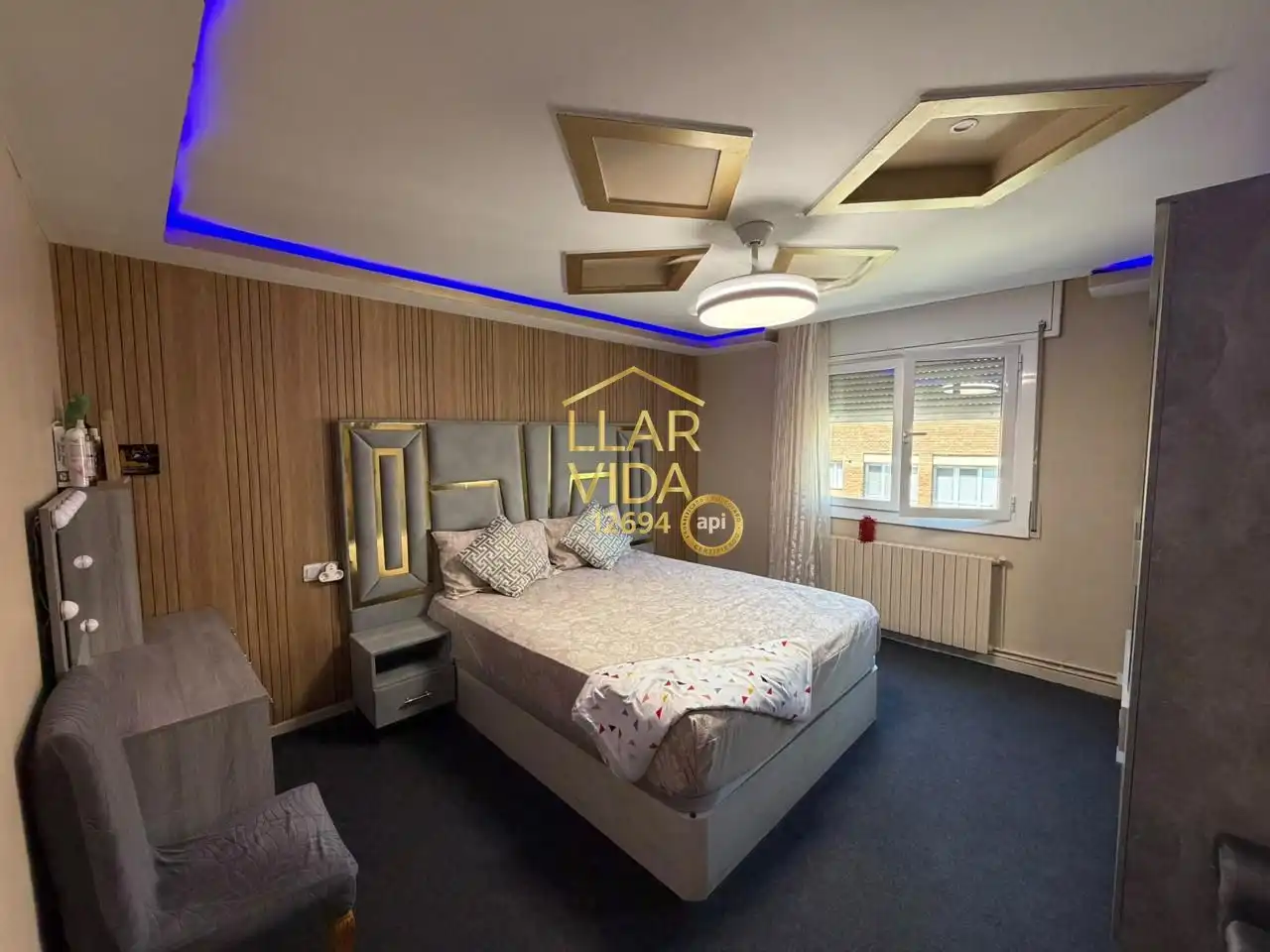 Schlafzimmer von Wohnung zum Verkauf in Lleida mit Klimaanlage, Heizung und Parkett