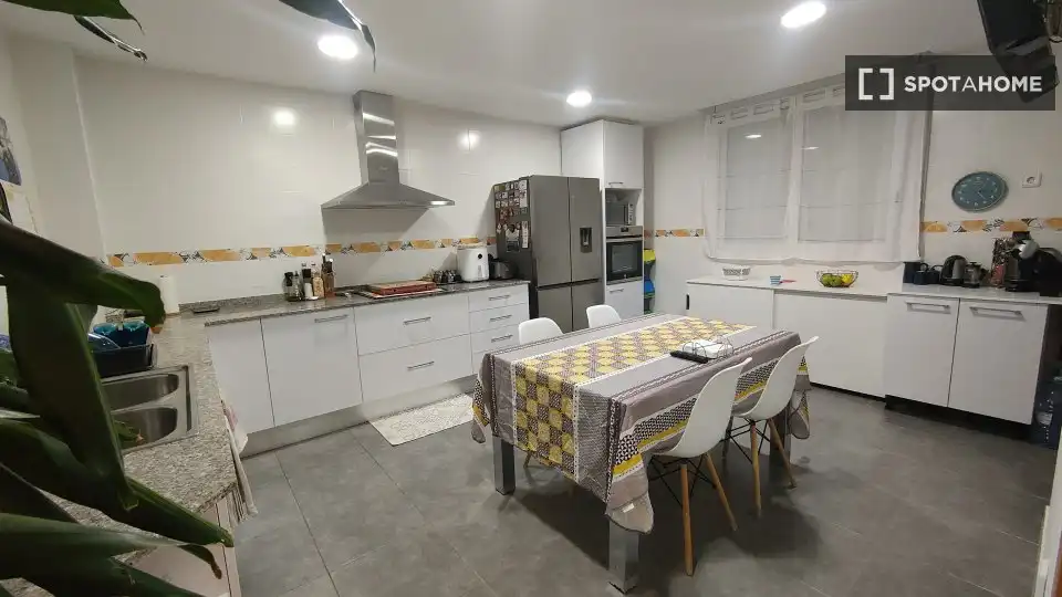 Kitchen of Flat for share in Sant Llorenç d'Hortons  with Air Conditioner, Terrace and Furnished
