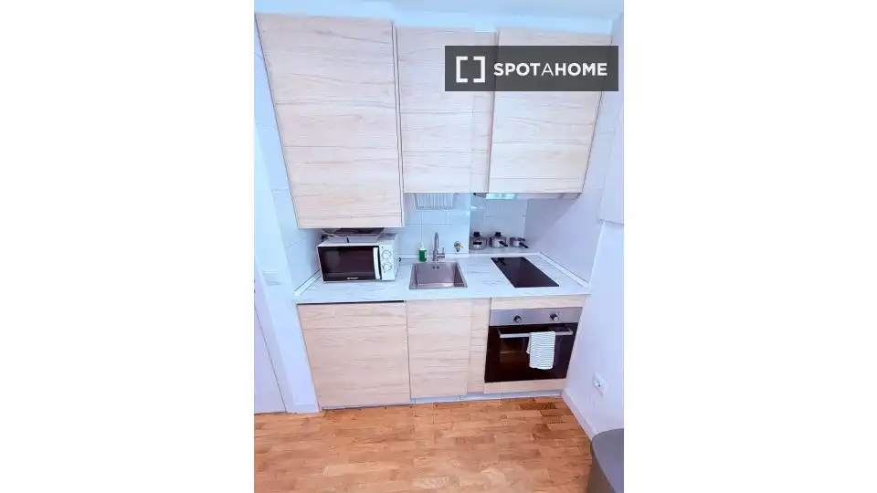 Kitchen of Study for share in Madrid  with Air Conditioner, Heating and Terrace