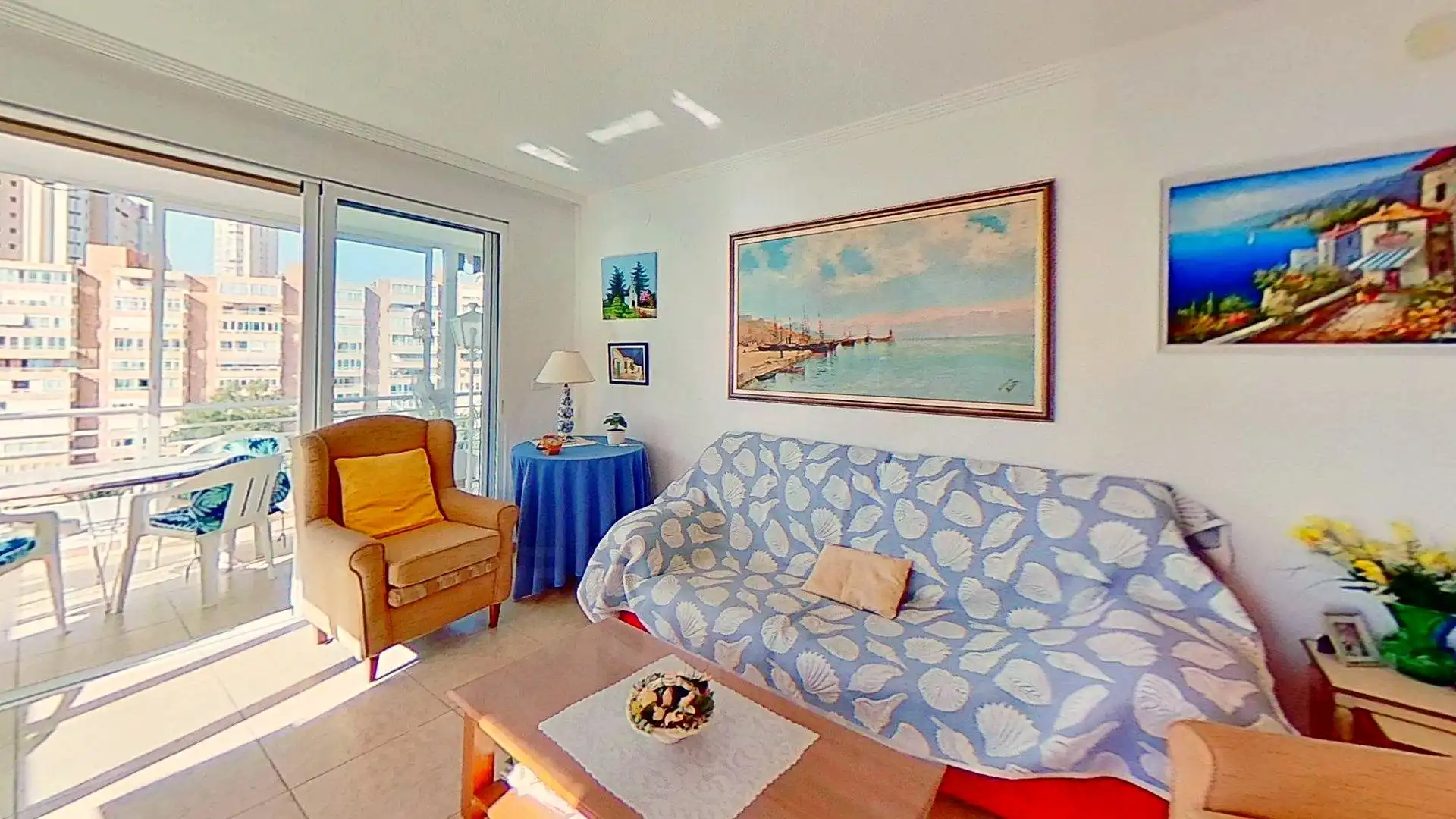 Living room of Flat for sale in El Campello  with Heating, Terrace and Swimming Pool