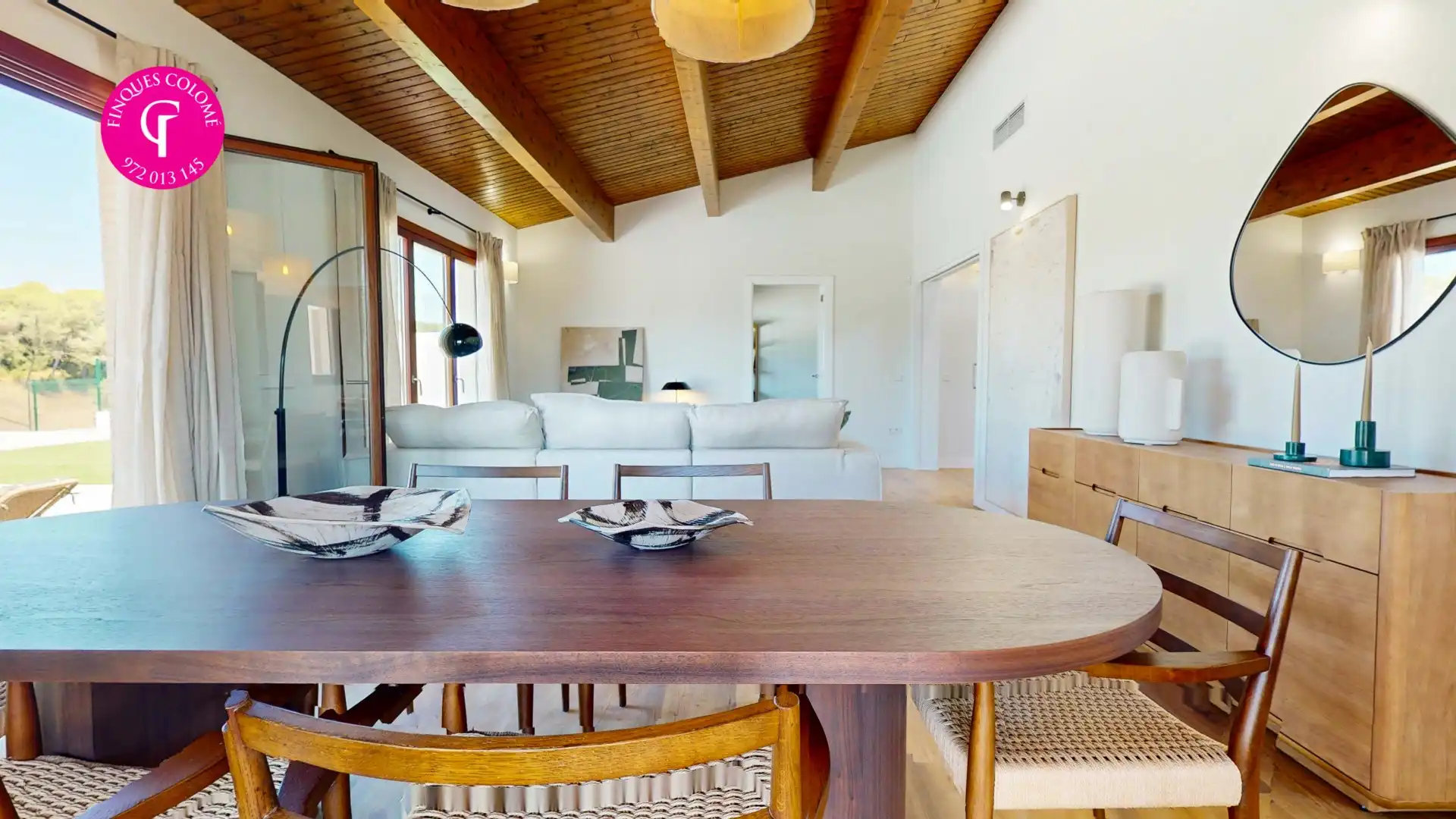 Dining room of Houses for sale in Sant Julià de Ramis  with Air Conditioner, Heating and Terrace