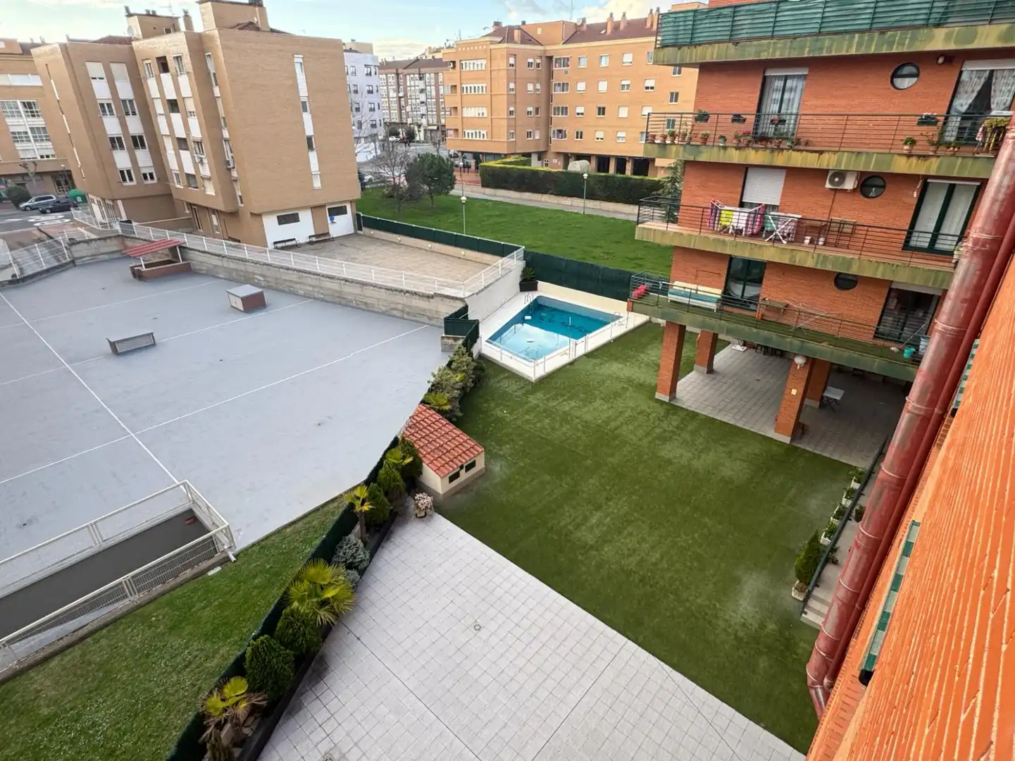 Swimming pool of Flat for sale in  Logroño  with Heating, Parquet flooring and Storage room