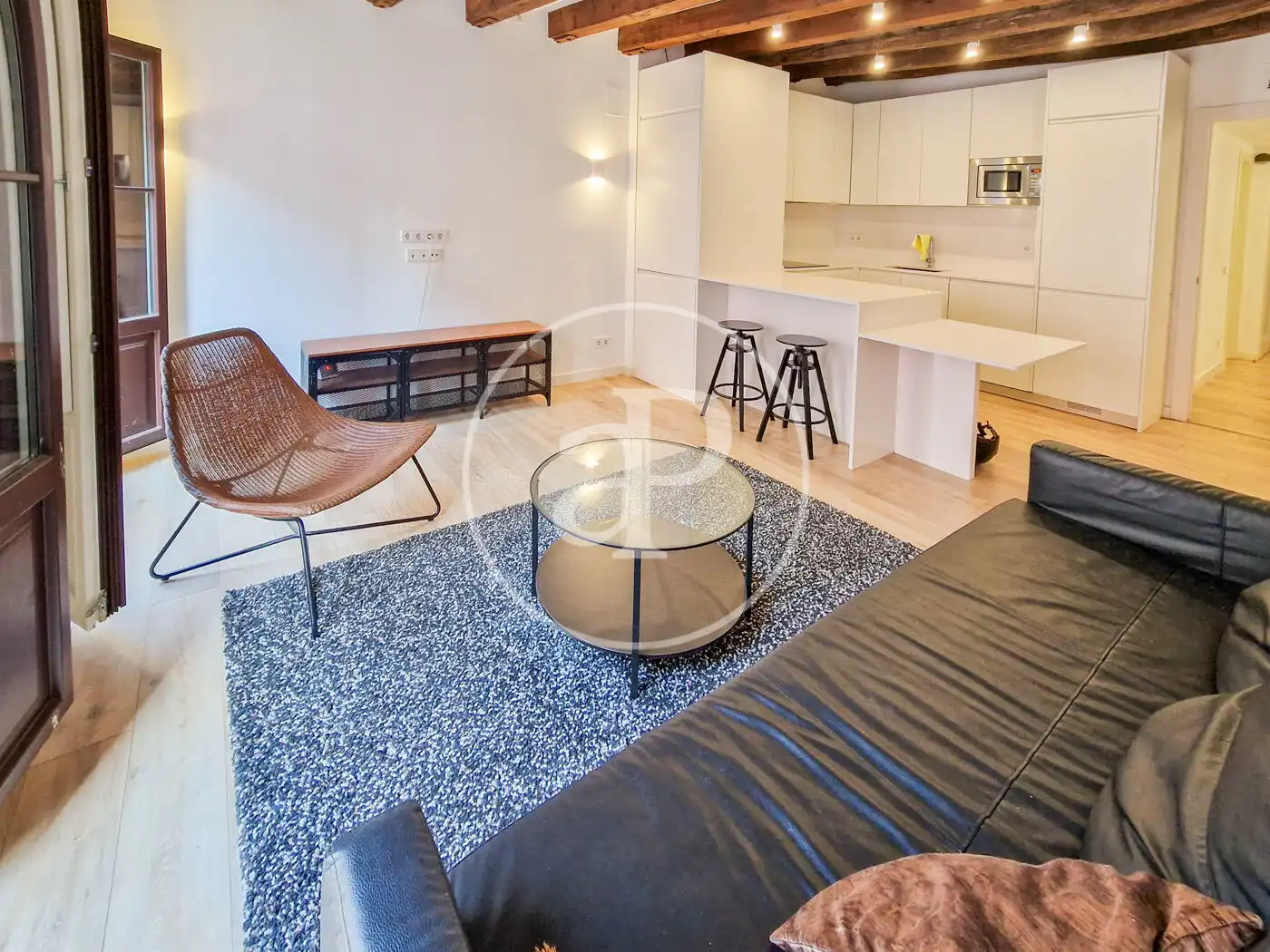 Sala d'estar de Pis en venda en Barcelona amb Aire condicionat, Calefacció i Terrassa