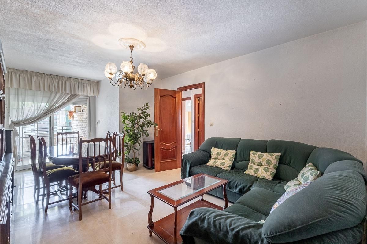 Living room of Flat for sale in  Granada Capital  with Terrace and Balcony