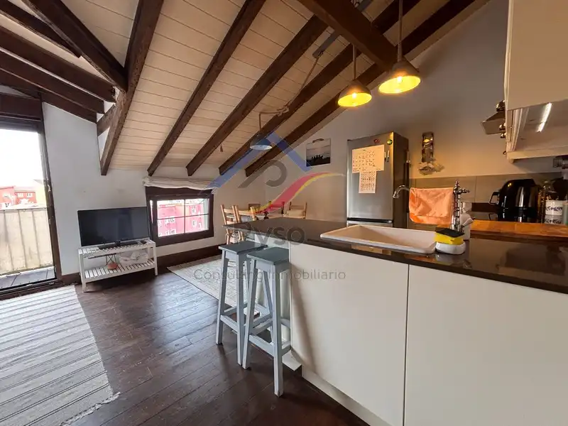 Cocina de Ático de alquiler en Santander con Calefacción, Amueblado y Horno