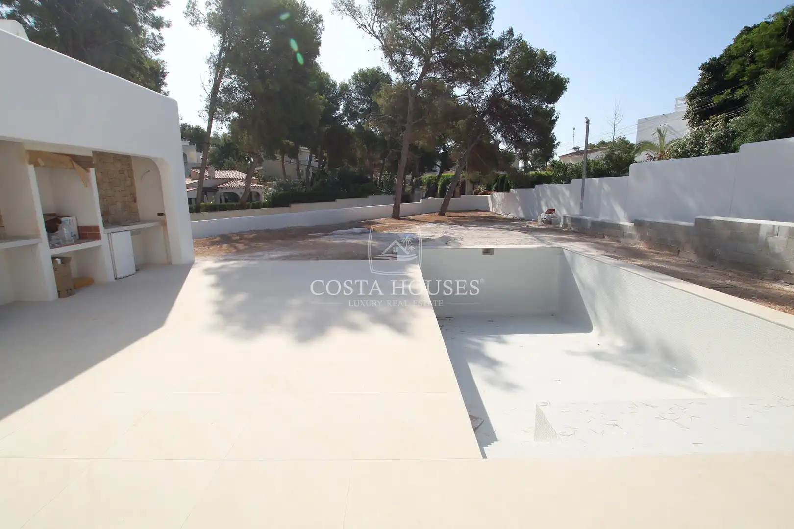 Piscina de Casa o xalet en venda en Moraira amb Aire condicionat, Jardí privat i Terrassa
