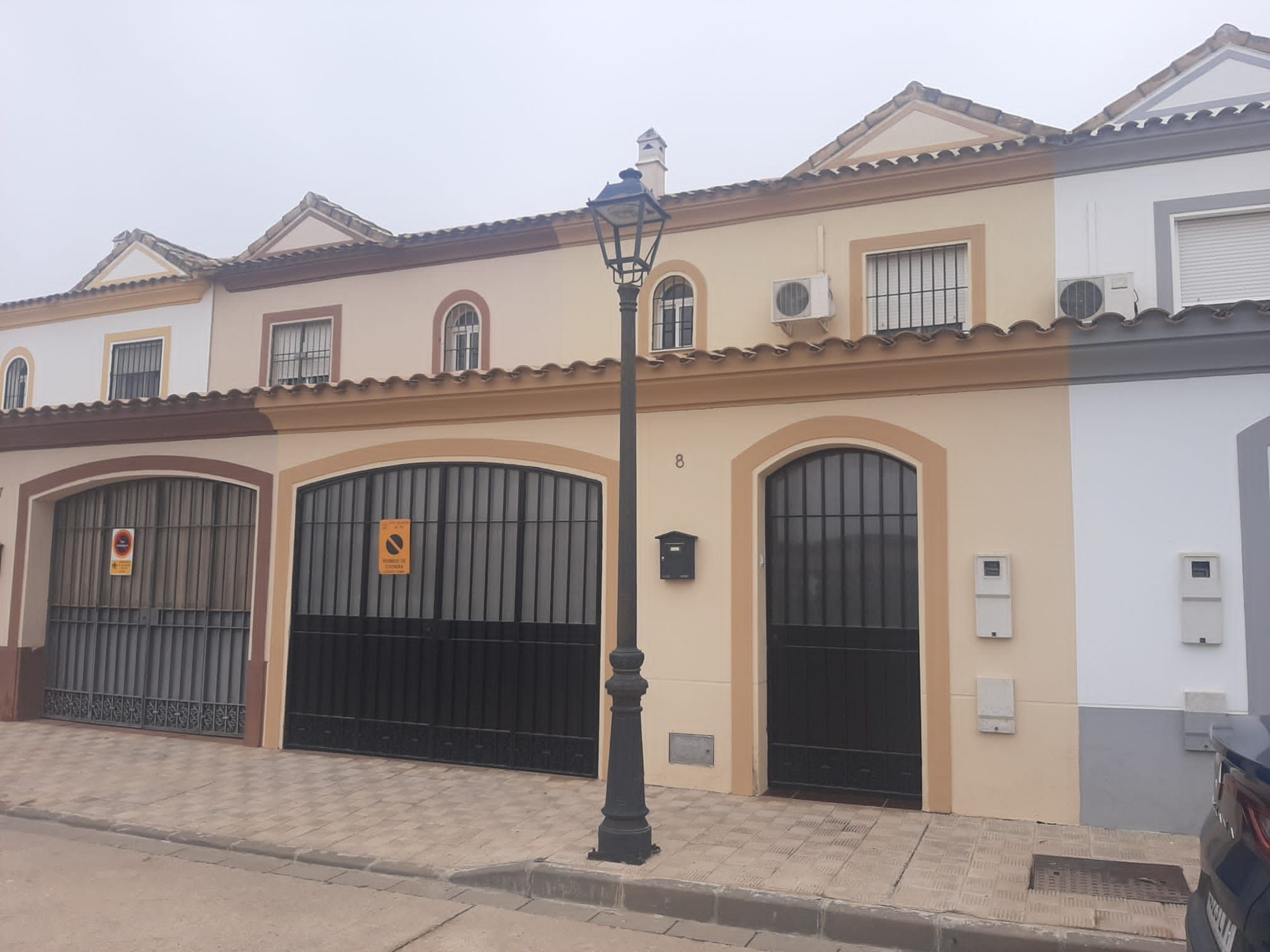 Exterior view of Single-family semi-detached for sale in Villaverde del Río  with Air Conditioner, Heating and Storage room
