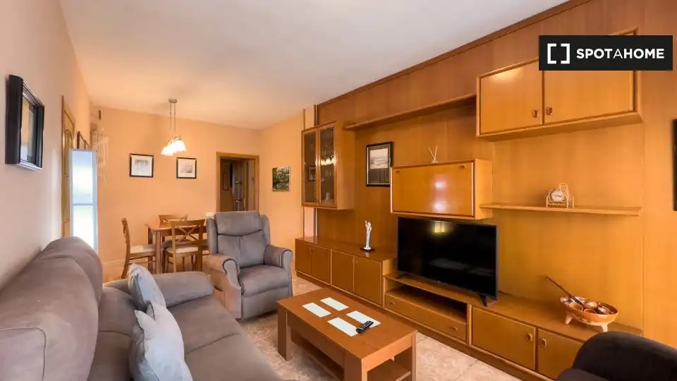 Living room of Apartments for share in Barcelona  with Air Conditioner, Terrace and Furnished