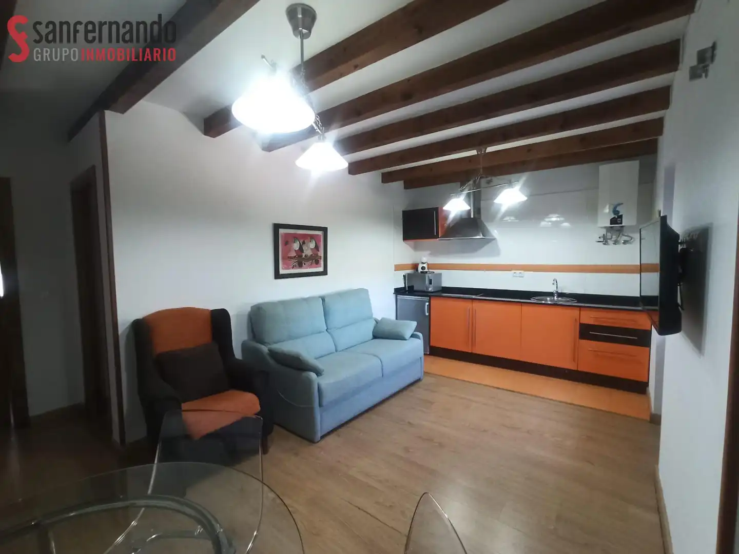 Sala de estar de Apartamento de alquiler en Santillana del Mar con Calefacción, Jardín privado y Terraza