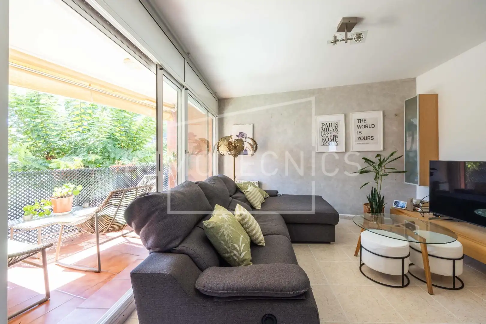 Sala de estar de Casa adosada en venta en Caldes d'Estrac con Aire acondicionado, Calefacción y Terraza