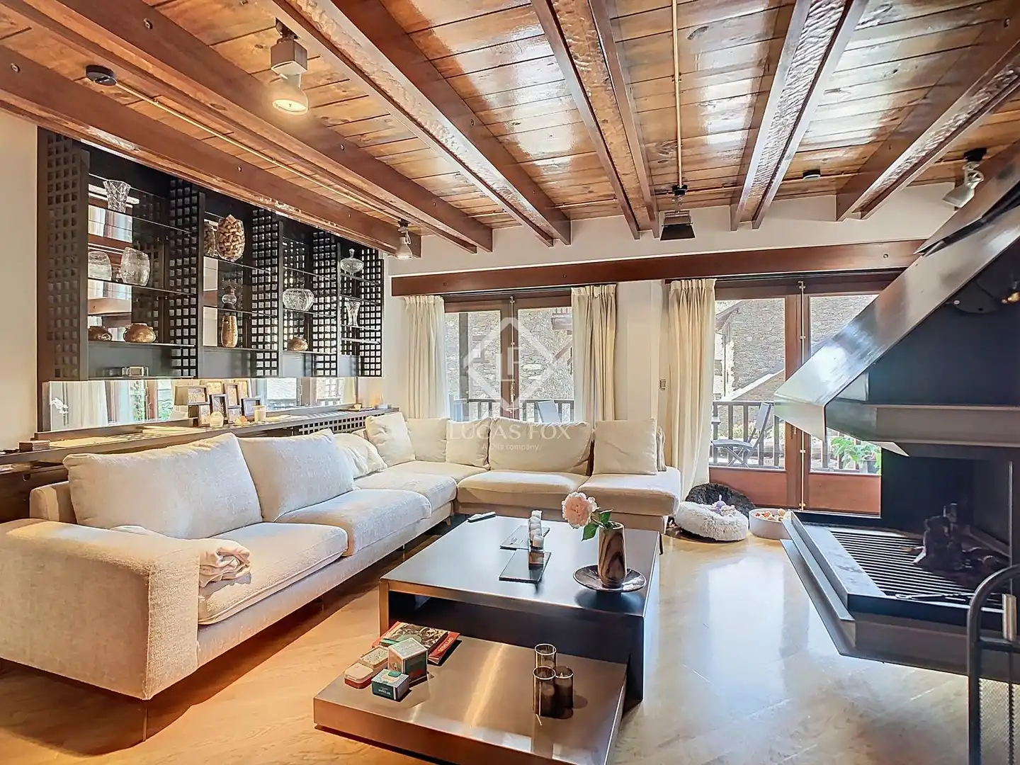 Sala de estar de Piso en venta en Ordino con Calefacción, Parquet y Terraza