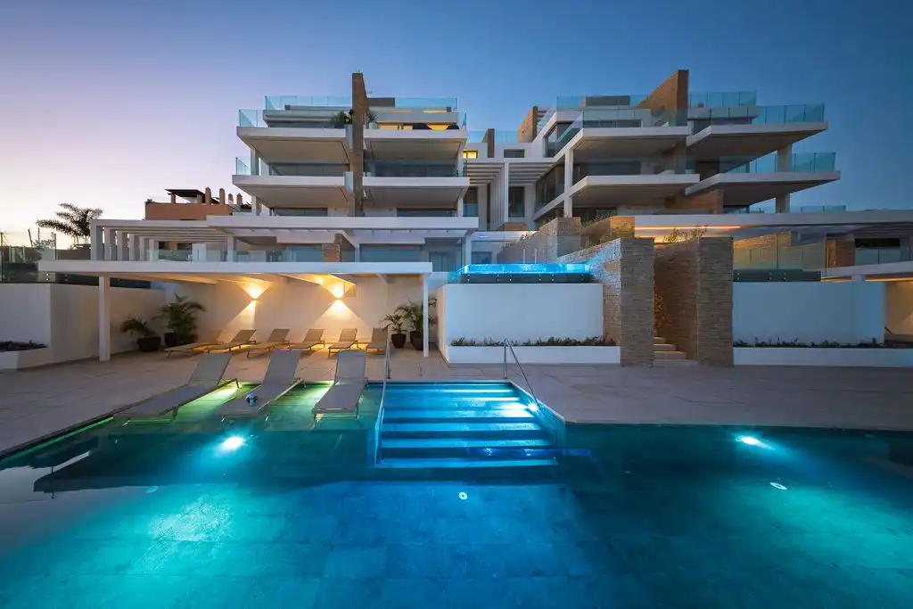 Swimming pool of Apartments for sale in Riviera del Sol