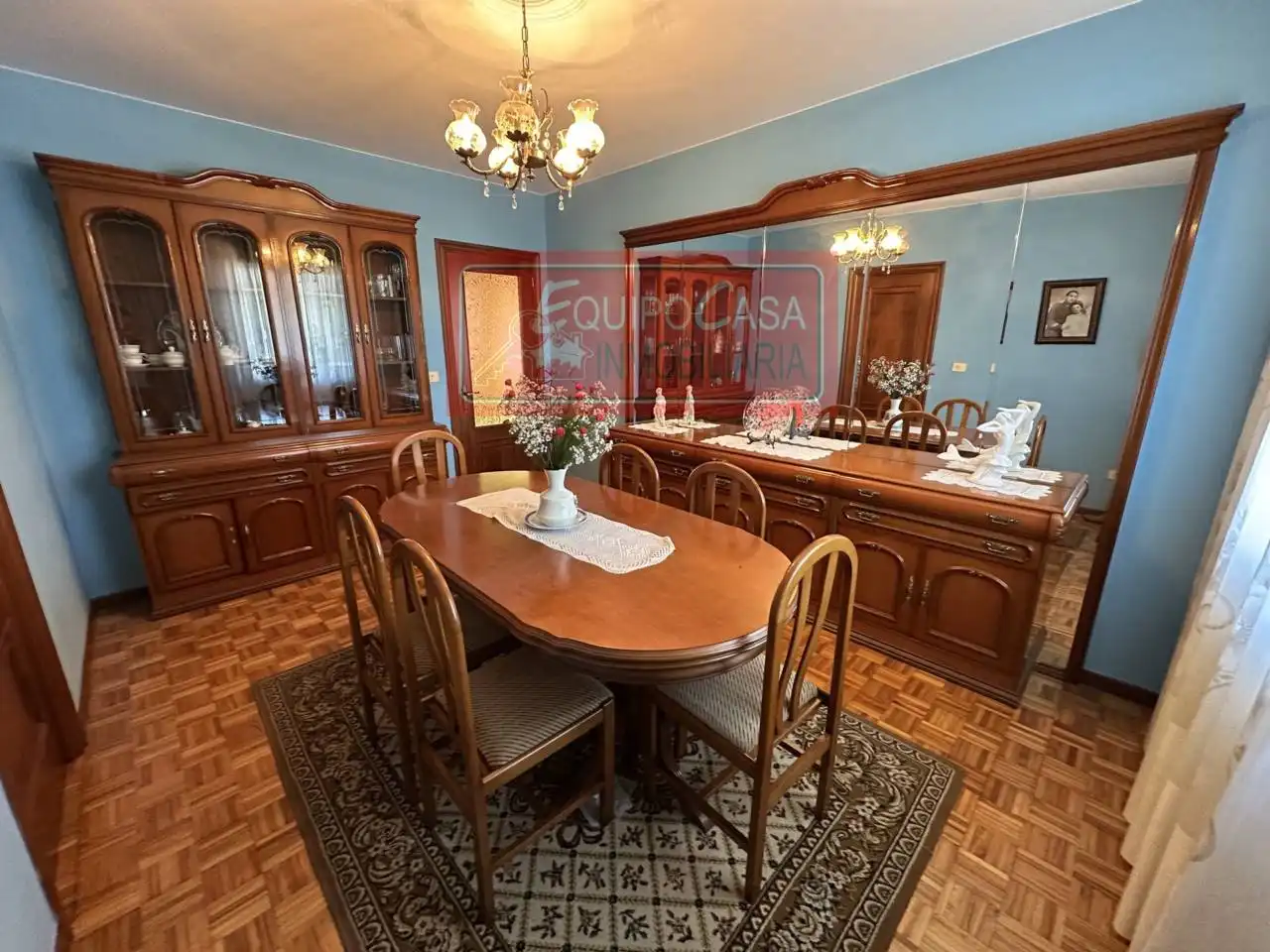 Dining room of Flat for sale in Begonte  with Heating, Private garden and Parquet flooring