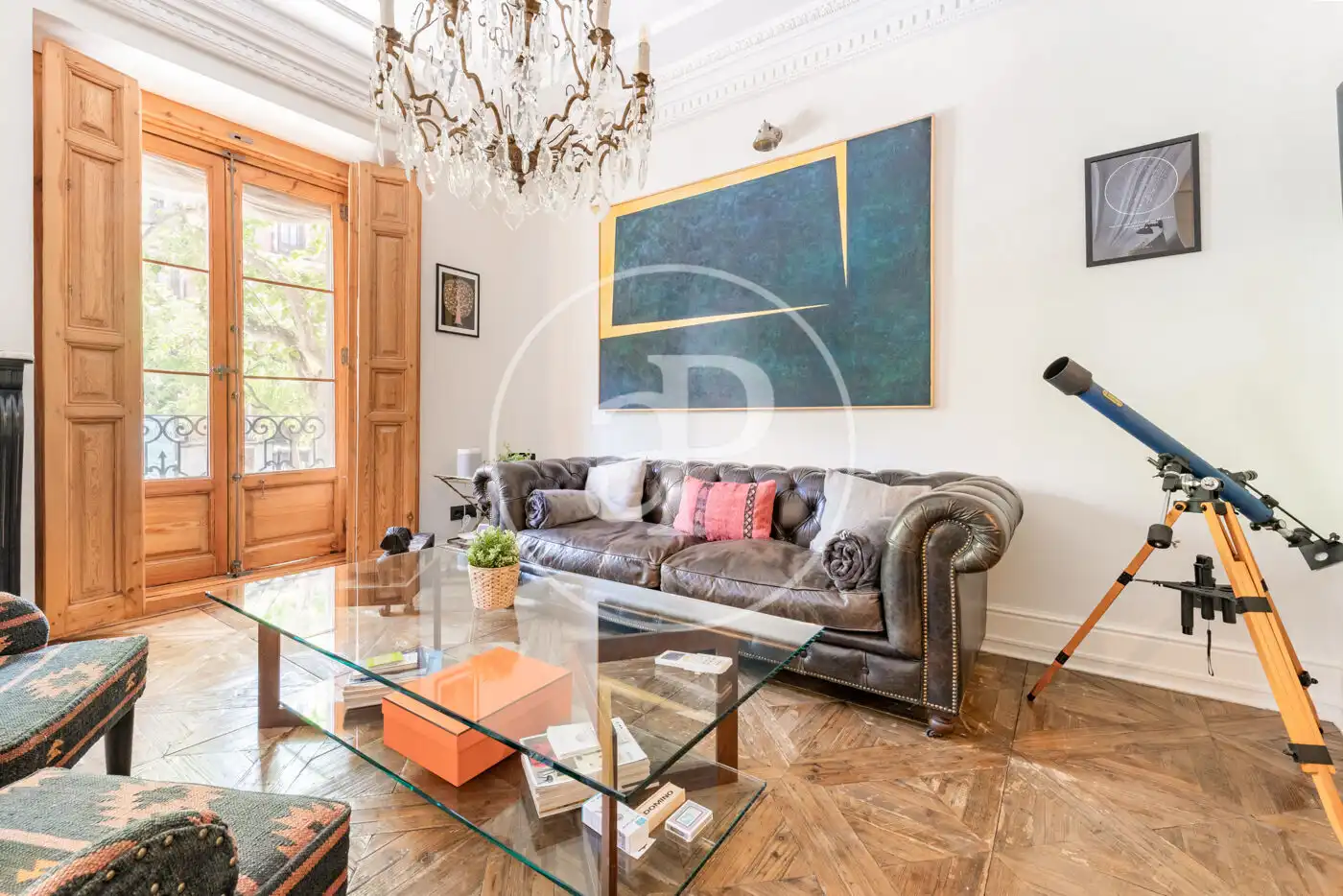 Sala d'estar de Pis en venda en Madrid amb Aire condicionat, Calefacció i Moblat