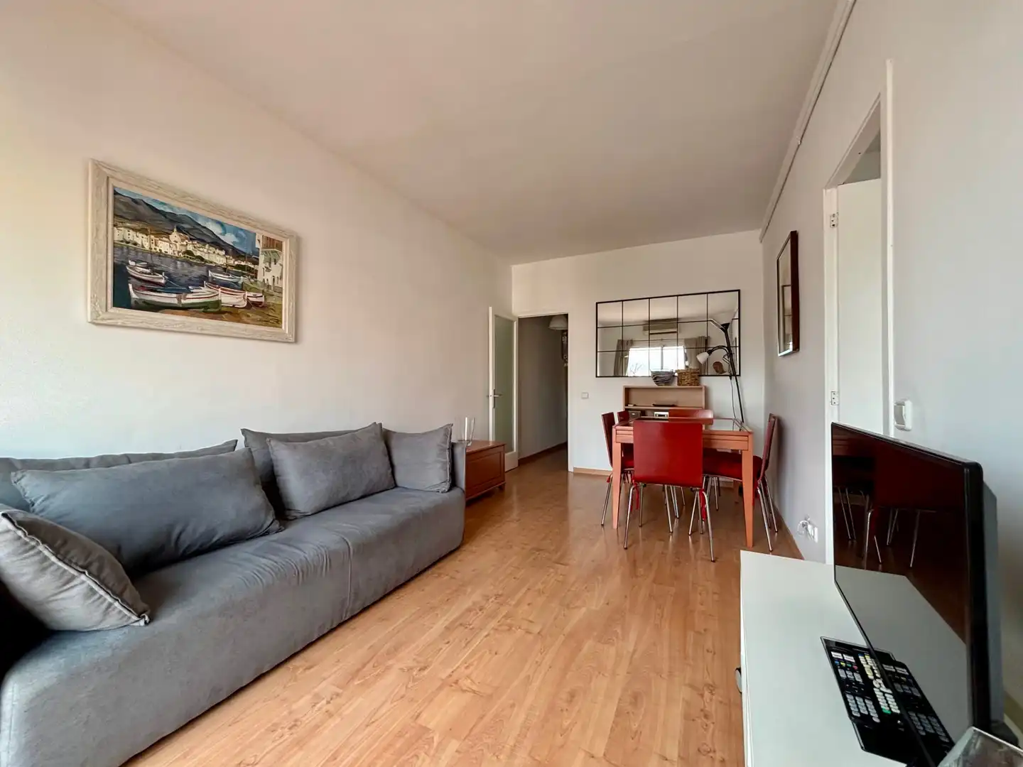 Wohnzimmer von Dachboden zur Miete in Barcelona mit Klimaanlage, Heizung und Parkett