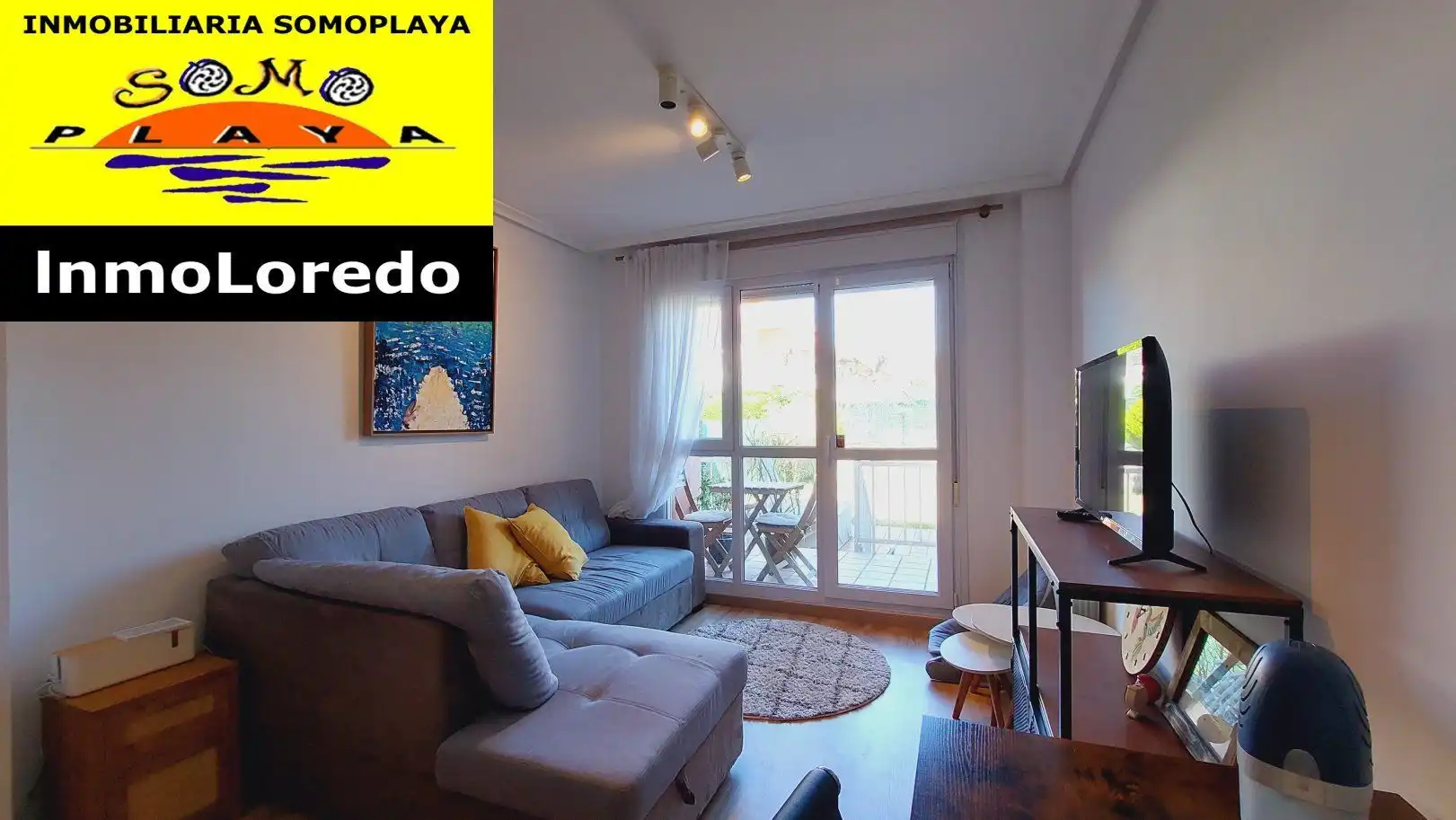 Wohnzimmer von Wohnung zum Verkauf in Ribamontán al Mar mit Heizung, Privatgarten und Terrasse