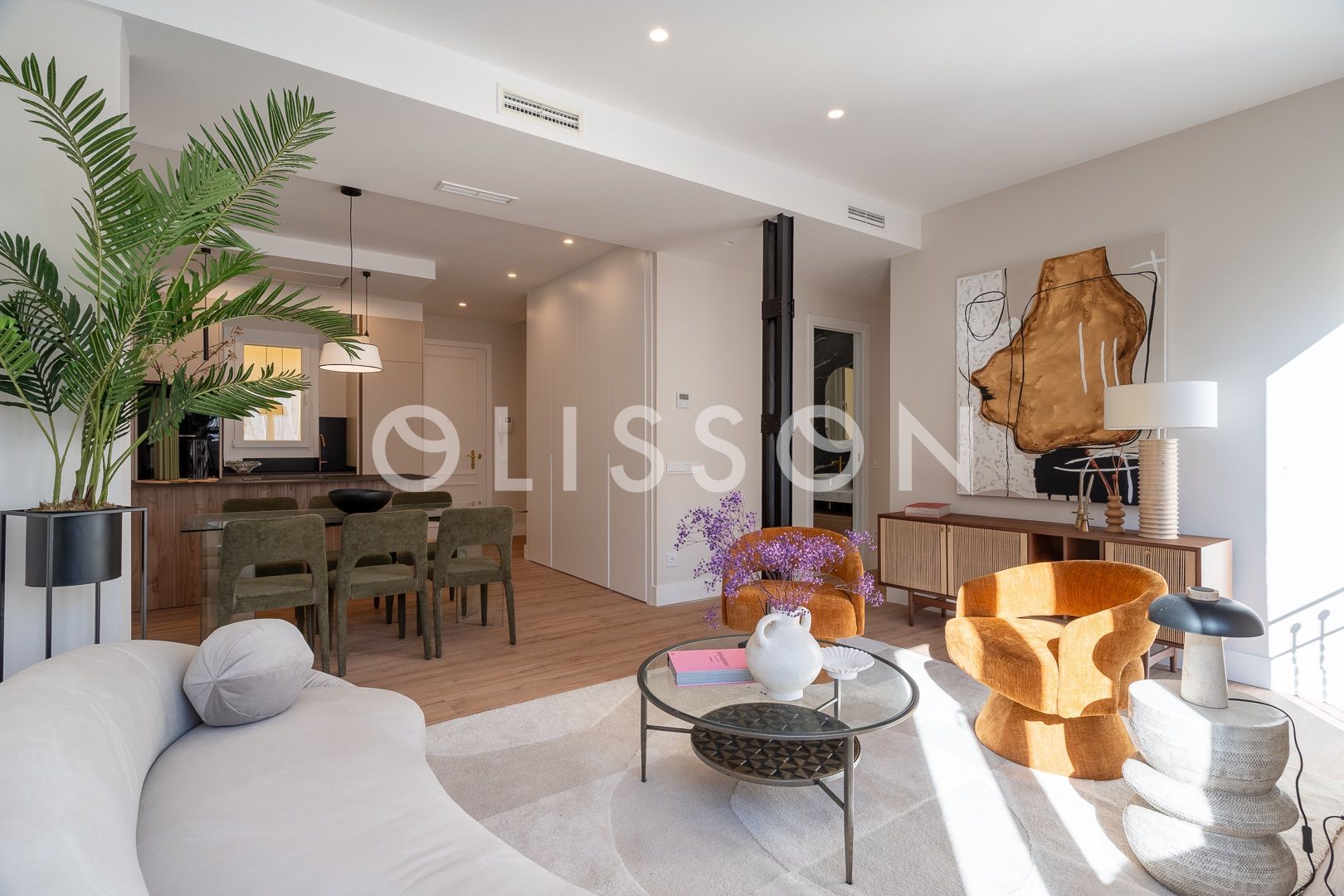 Sala d'estar de Pis en venda en  Madrid Capital amb Aire condicionat, Calefacció i Moblat