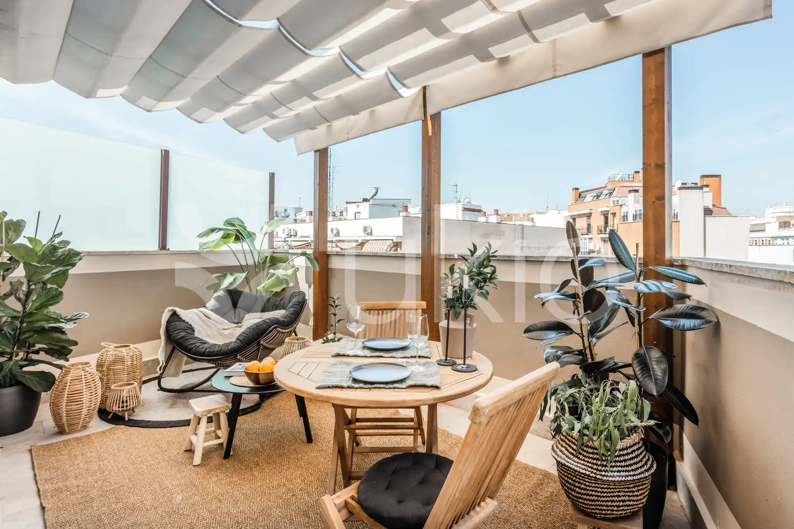 Terraza de Apartamento de alquiler en Madrid con Aire acondicionado, Calefacción y Terraza