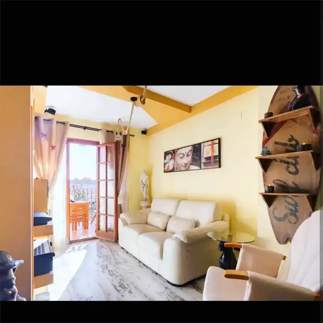 Sala d'estar de Apartament de lloguer en Alboraya amb Aire condicionat, Parquet i Moblat