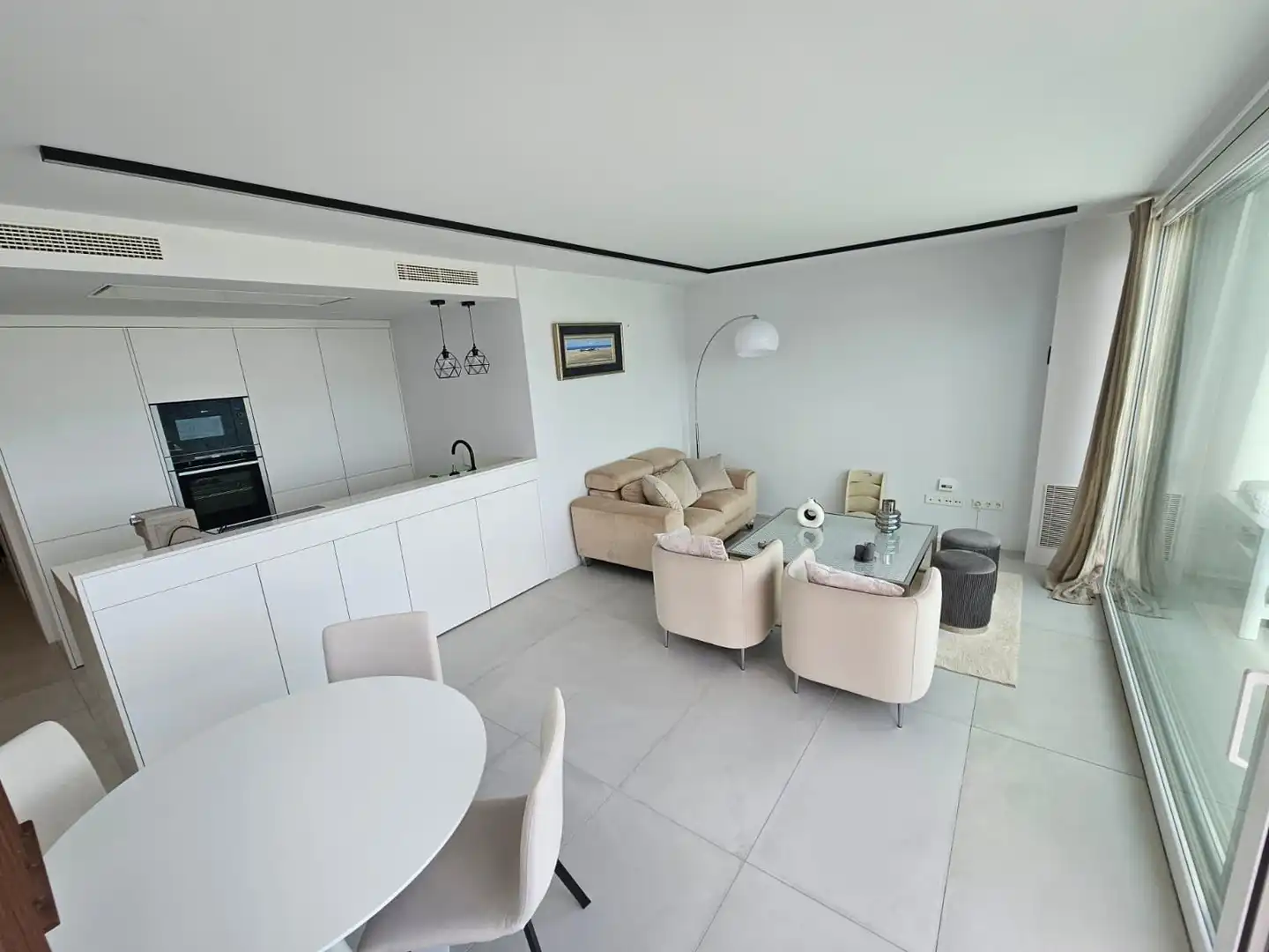 Sala de estar de Ático de alquiler en Jávea / Xàbia con Aire acondicionado, Calefacción y Jardín privado