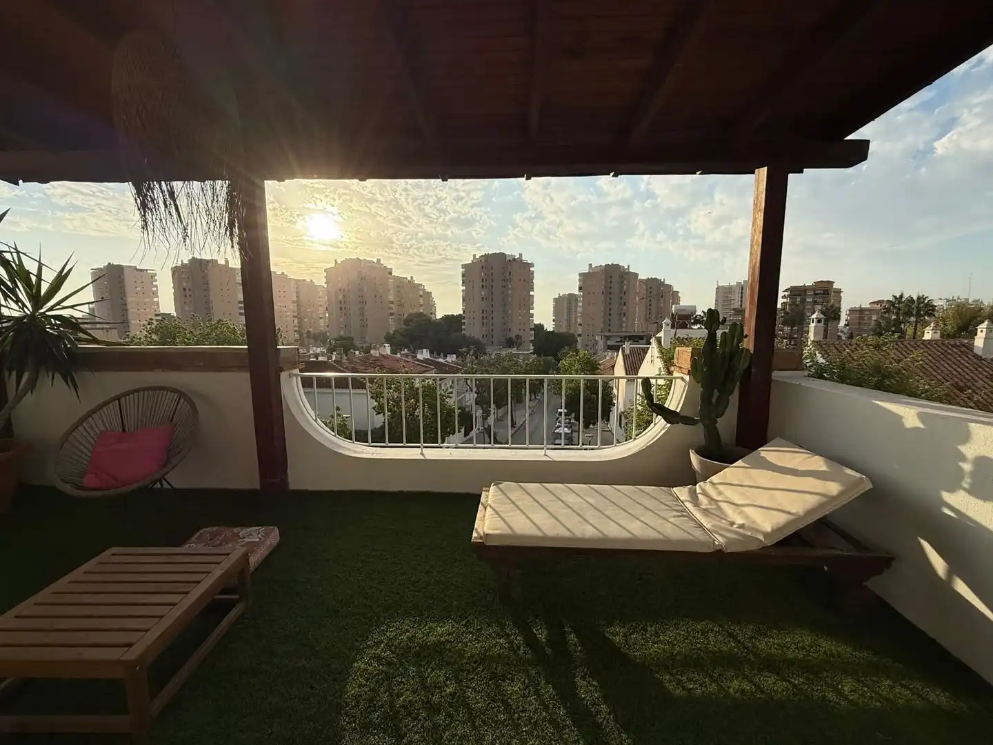 Terrassa de Casa adosada de lloguer en Playamar - Benyamina