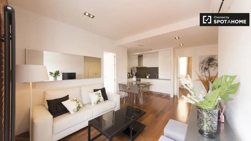 Sala de estar de Piso de alquiler en Madrid con Aire acondicionado, Calefacción y Amueblado
