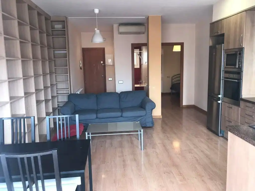 Sala d'estar de Àtic de lloguer en Barcelona amb Aire condicionat, Calefacció i Parquet