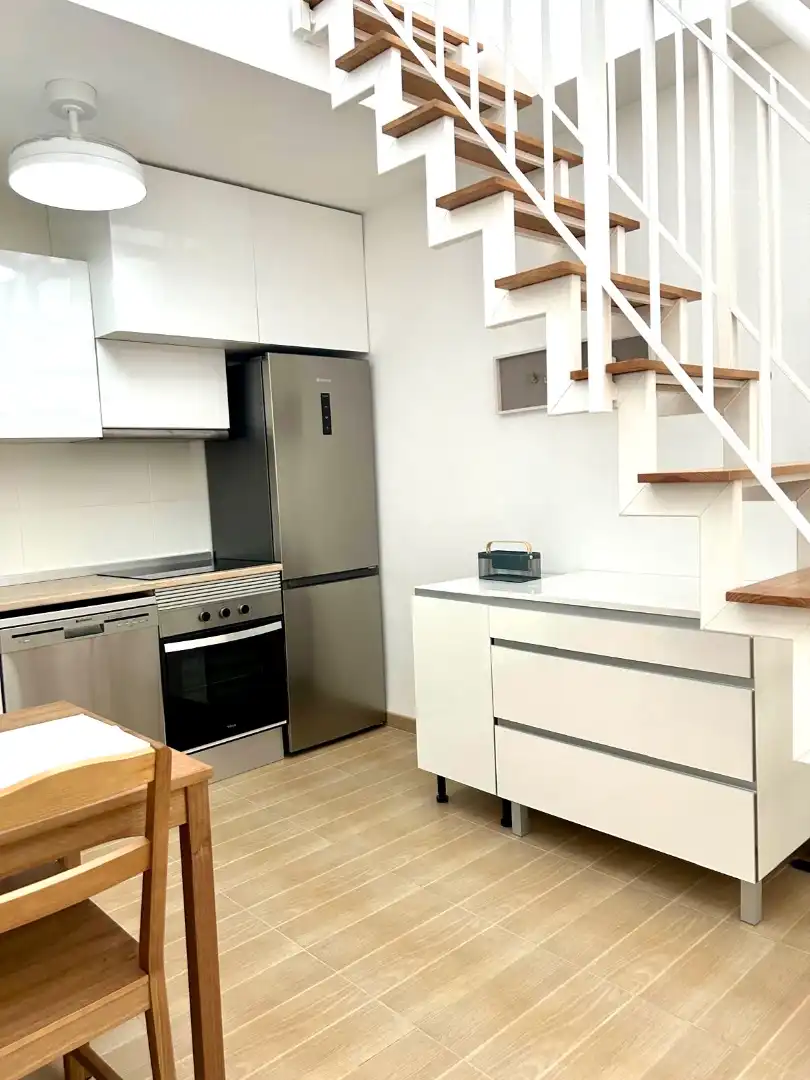 Cocina de Ático de alquiler en Balanegra con Aire acondicionado, Calefacción y Jardín privado