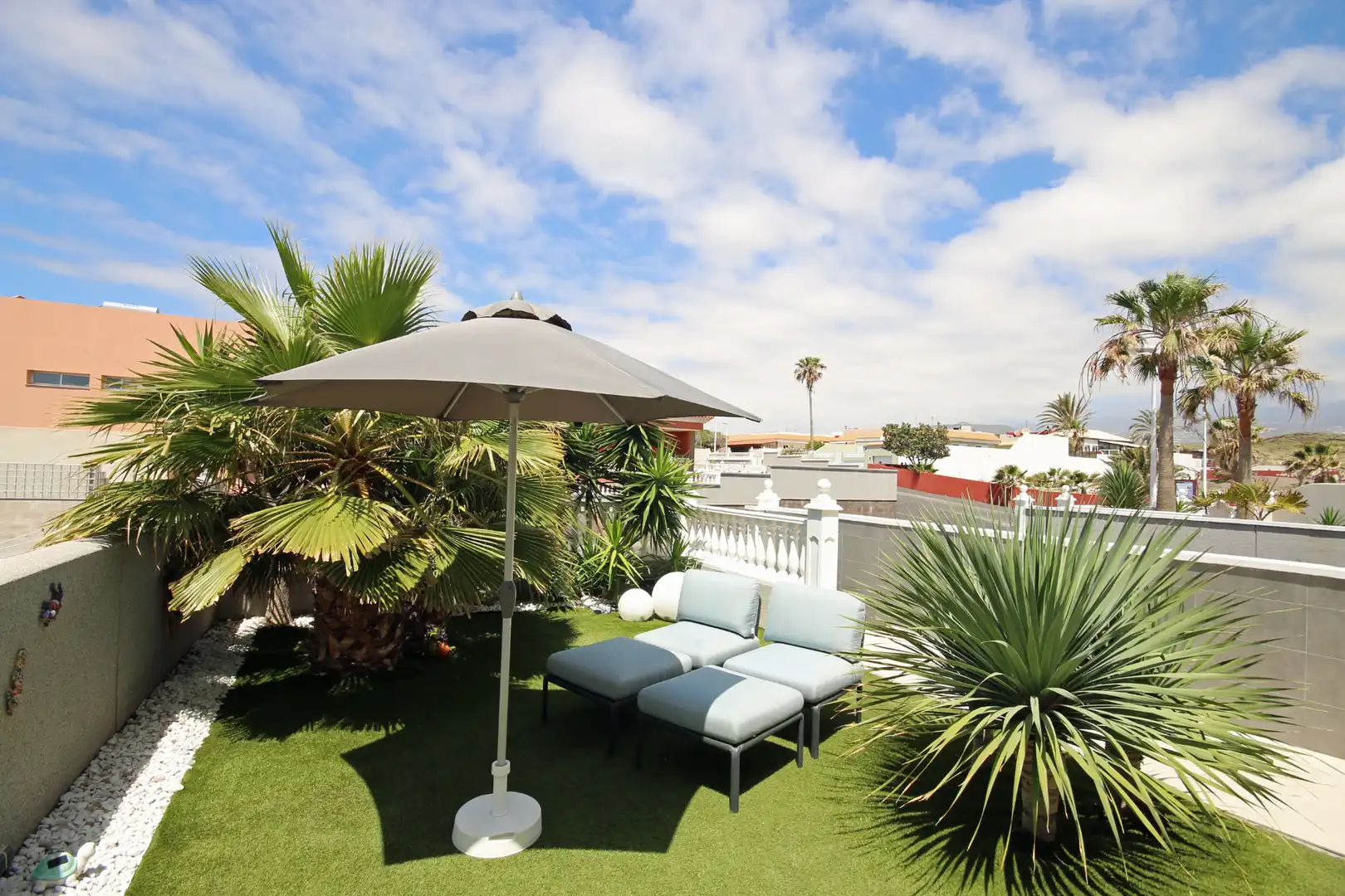 Terrace of Detached homes for sale in Granadilla de Abona  with Air Conditioner, Private garden and Swimming Pool