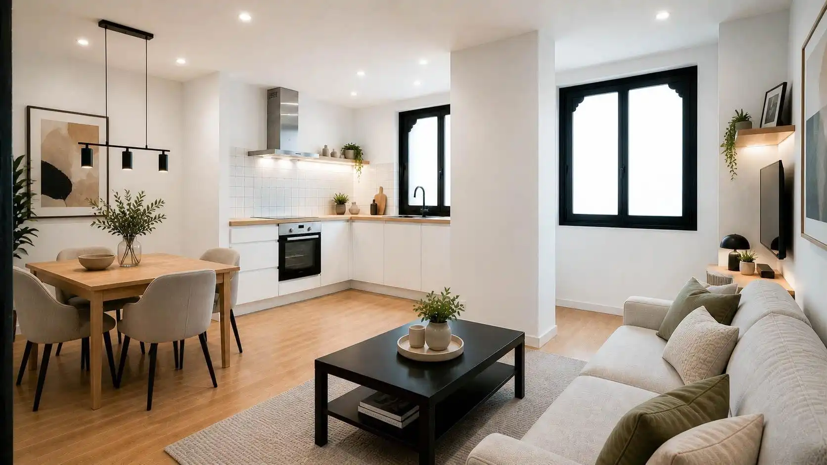Wohnzimmer von Wohnung zum Verkauf in Barcelona mit Klimaanlage, Heizung und Parkett