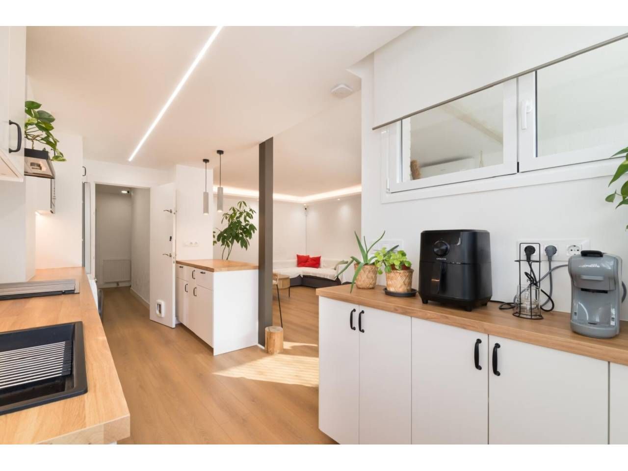 Kitchen of Flat for sale in  Madrid Capital  with Air Conditioner, Heating and Furnished