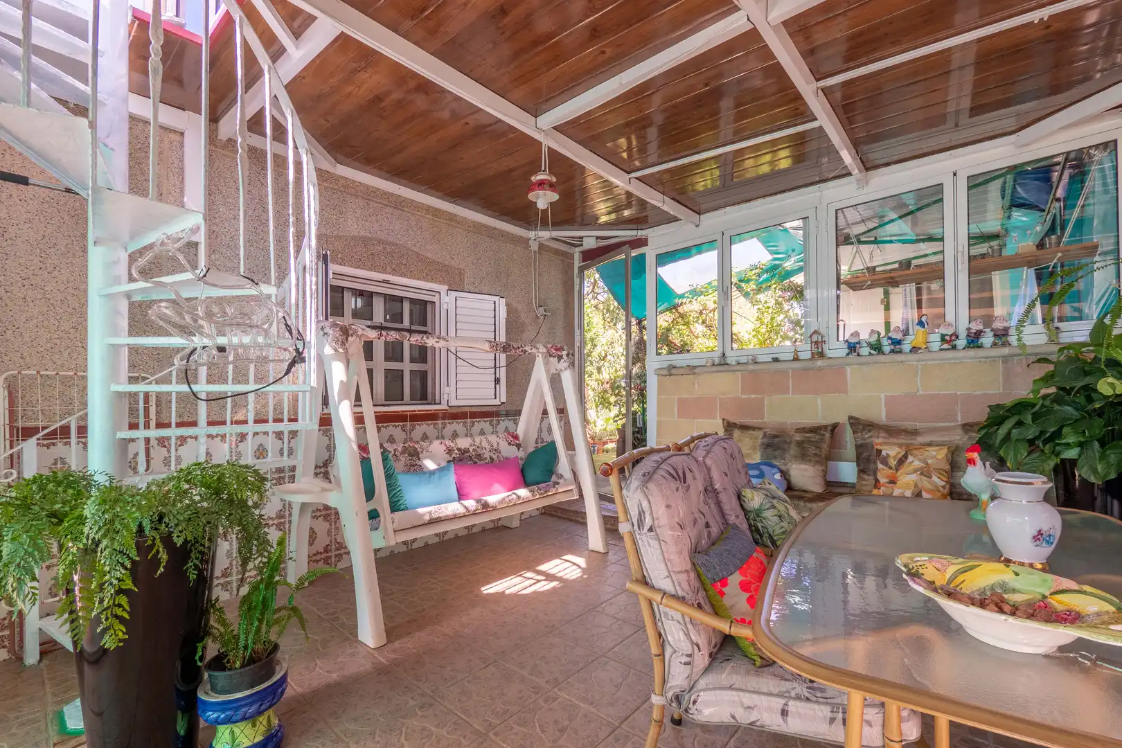 Terrassa de Casa o xalet en venda en Vega de San Mateo amb Calefacció, Jardí privat i Terrassa