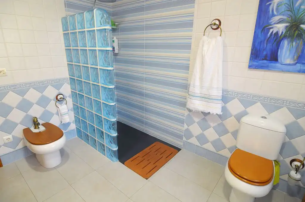 Badezimmer von Haus oder Chalet zum Verkauf in Valdepeñas mit Klimaanlage, Heizung und Privatgarten