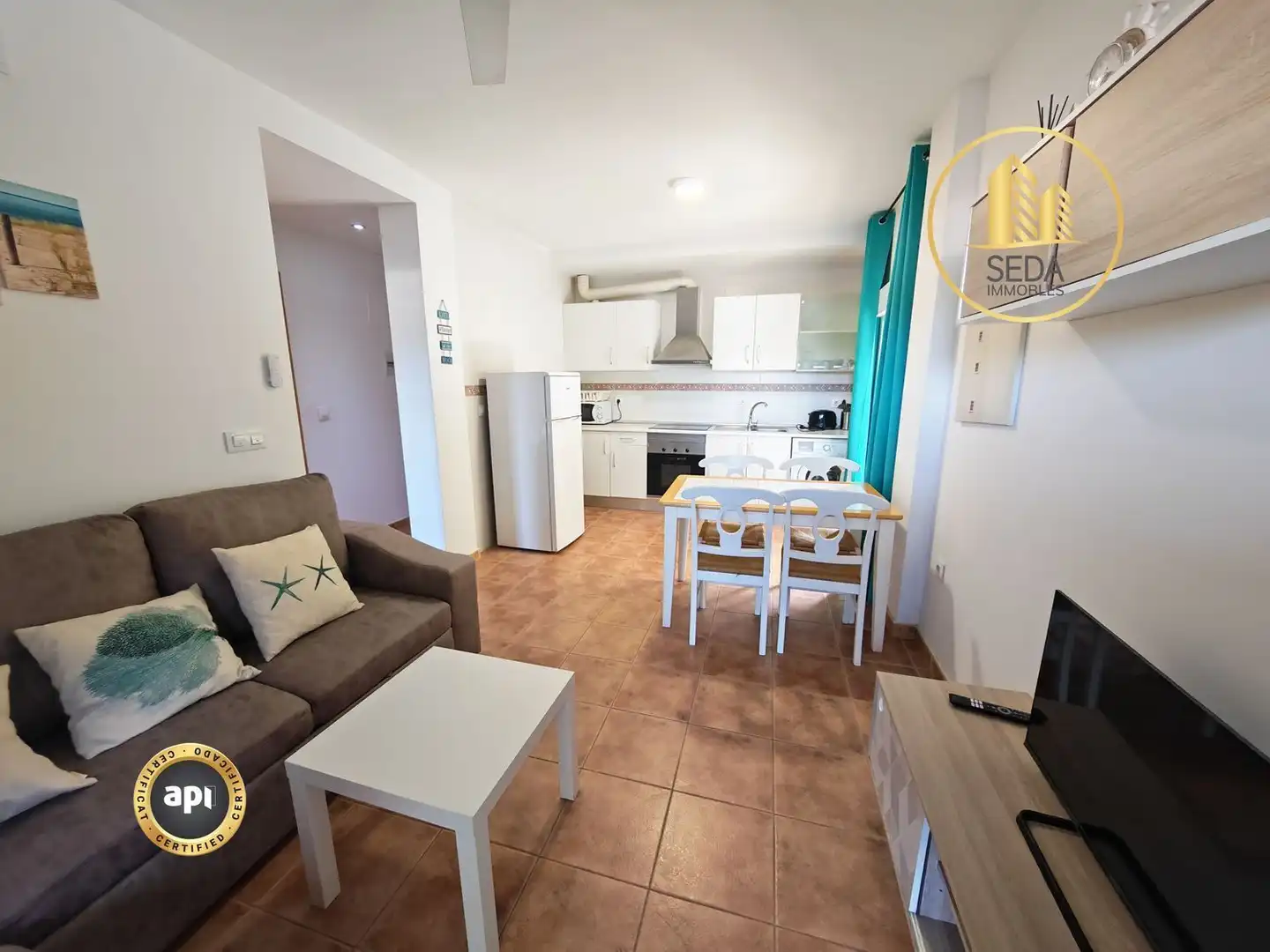 Kitchen of Flat for sale in Vera  with Air Conditioner, Private garden and Terrace