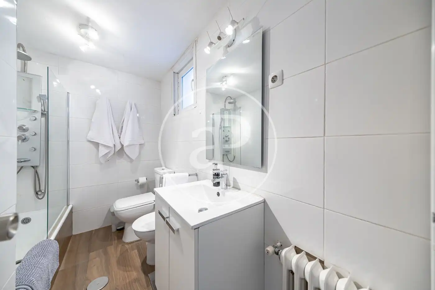 Bathroom of Flat for rent in Madrid  with Air Conditioner, Heating and Private garden