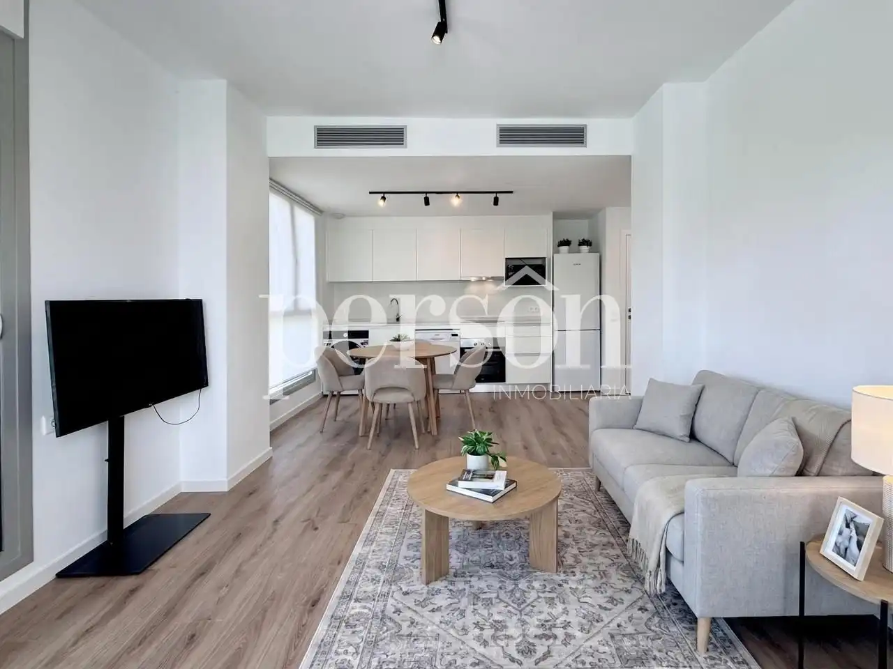 Living room of Flat for rent in  Valencia Capital  with Air Conditioner, Heating and Terrace