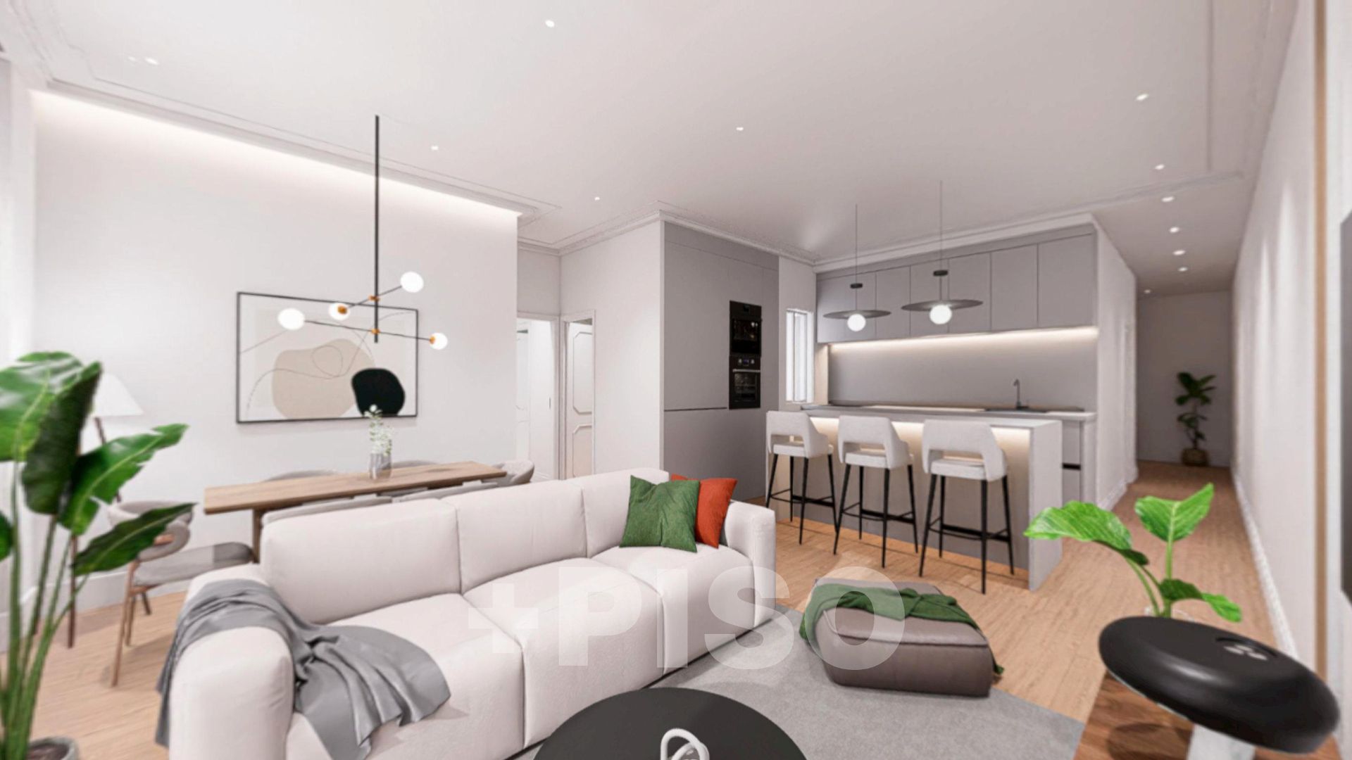 Living room of Flat for sale in  Madrid Capital  with Air Conditioner, Heating and Parquet flooring