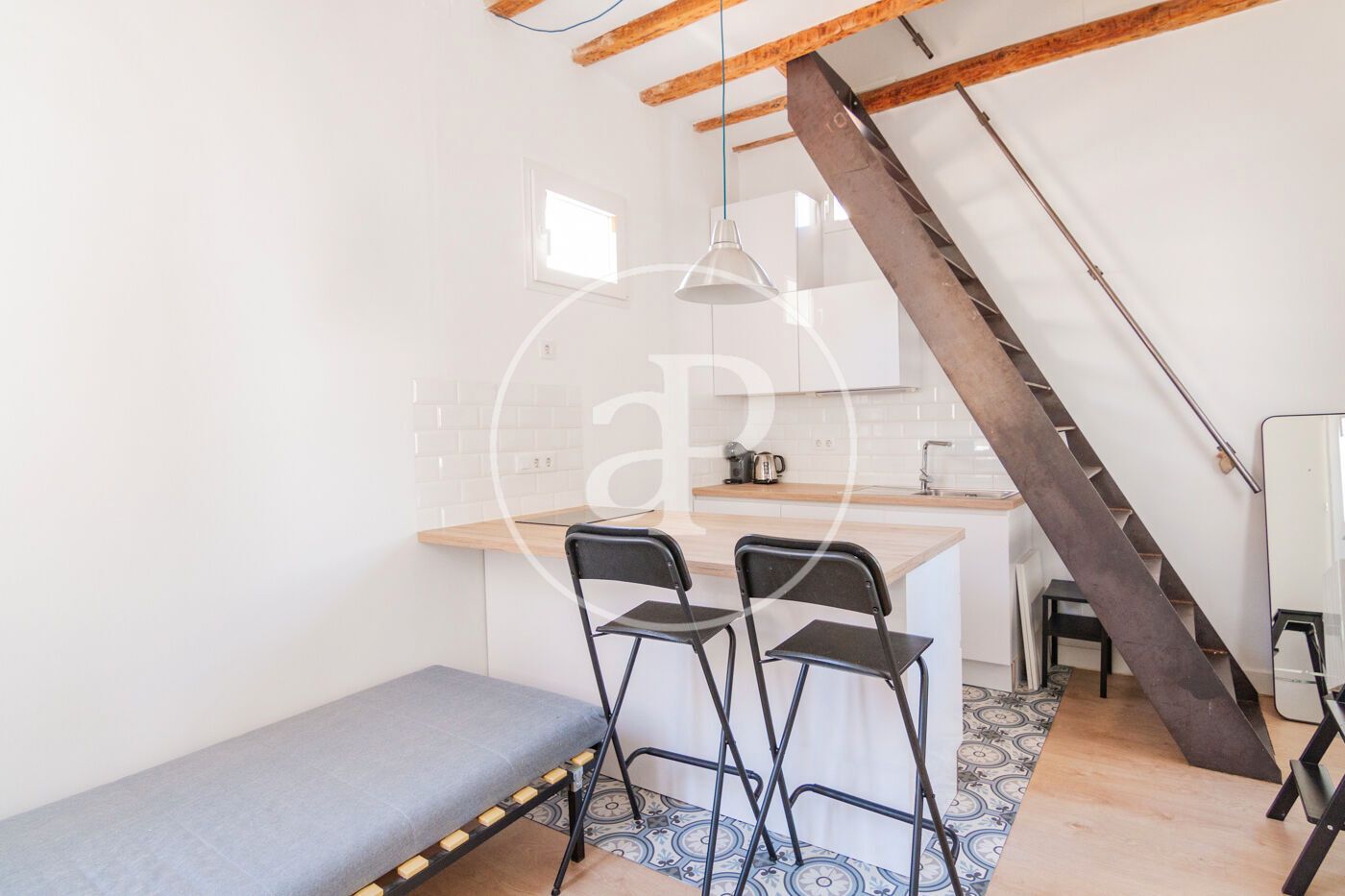 Kitchen of Duplex to rent in  Madrid Capital  with Air Conditioner, Heating and Furnished