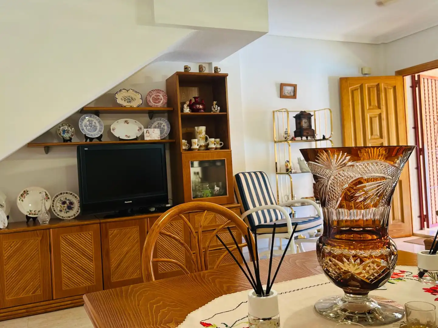 Wohnzimmer von Einfamilien-Reihenhaus zum Verkauf in San Javier mit Klimaanlage, Terrasse und Möbliert