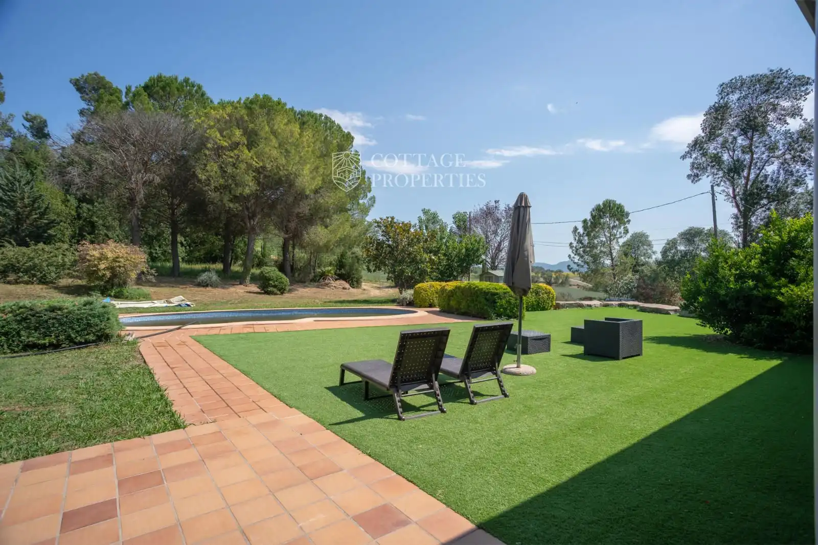 Terraza de Finca rústica en venta en Vilademuls con Aire acondicionado, Calefacción y Piscina