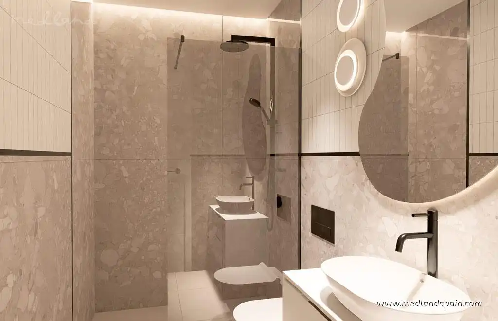 Baño de Apartamento en venta en Pilar de la Horadada con Aire acondicionado, Calefacción y Jardín privado