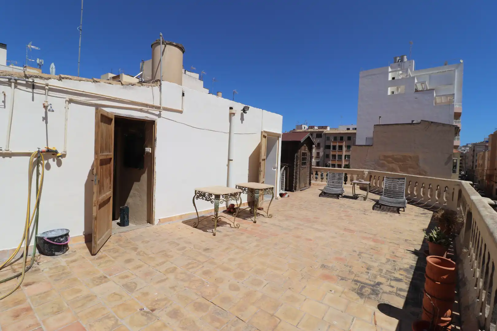 Terrasse von Dachboden zum Verkauf in  Palma de Mallorca mit Klimaanlage, Terrasse und Ofen