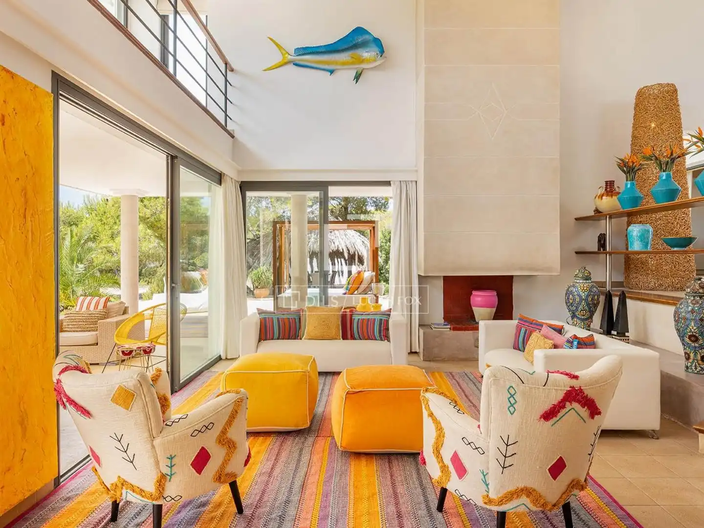 Sala de estar de Casa o chalet de alquiler en Formentera con Aire acondicionado, Jardín privado y Terraza
