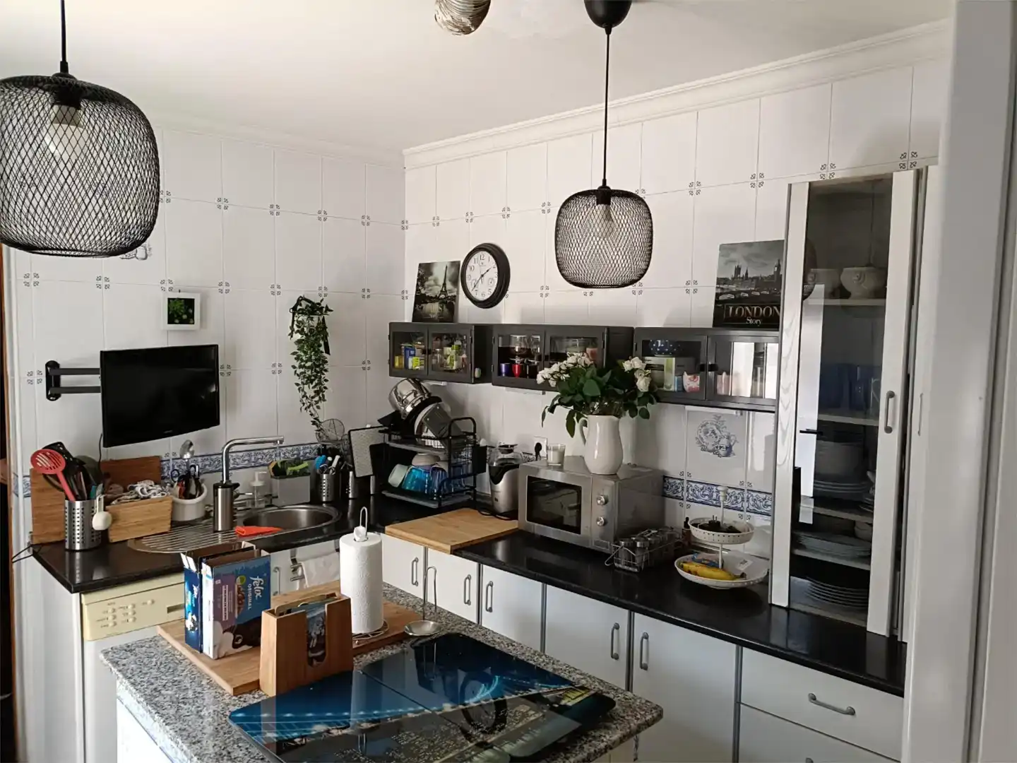 Cuina de Casa adosada en venda en Alhama de Murcia amb Aire condicionat i Balcó