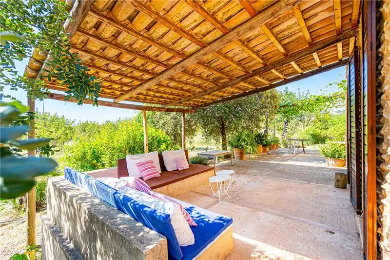 Terraza de Finca rústica de alquiler en Selva con Calefacción, Jardín privado y Terraza