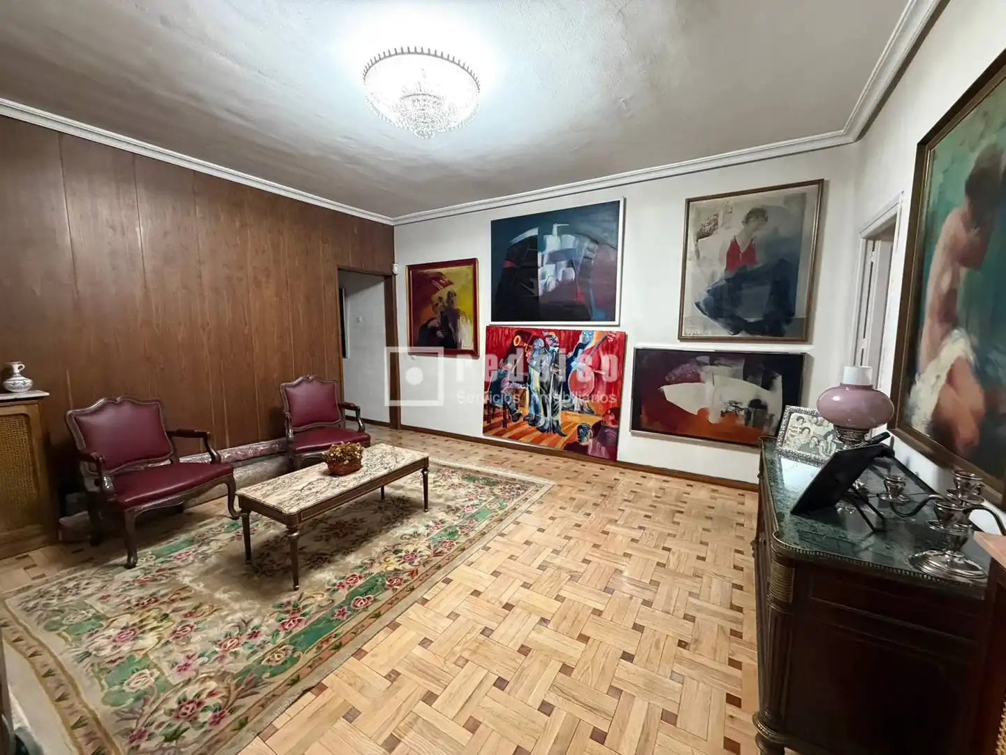 Sala de estar de Piso en venta en Madrid con Calefacción, Parquet y Terraza