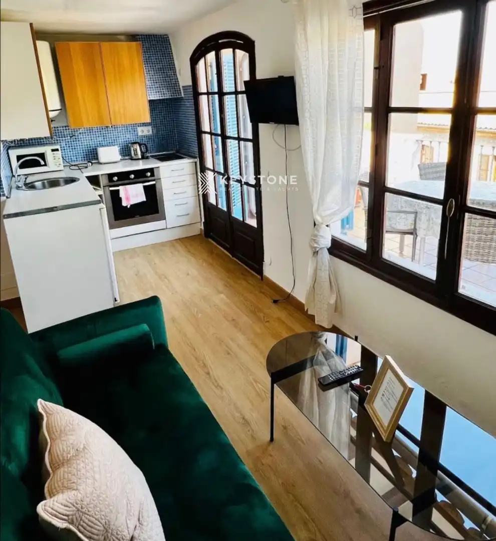 Wohnzimmer von Wohnung zur Miete in  Palma de Mallorca mit Klimaanlage, Terrasse und Möbliert